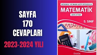 5 SINIF MATEMATİK DERS KİTABI SAYFA 170 CEVAPLARI [upl. by Allen181]