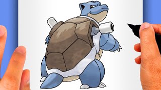 HOW TO DRAW BLASTOISE  How to Draw Pokémon Nº 0009 EASY POKÉMON DRAWING  Blastoise Drawing [upl. by Yenar]