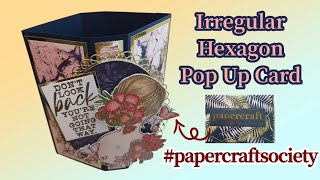 Papercraft Society Box 52 💫 hexagonal fun fold card 💫 funkyfossil papercraftsociety [upl. by Atteroc105]