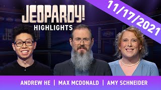 The Amy Schneider Origin Story  Daily Highlights  JEOPARDY [upl. by Naasar]