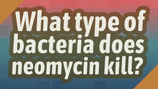 What type of bacteria does neomycin kill [upl. by Braden]