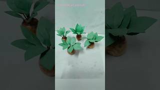 DIY artificial plants for home decorations how to make fake indoor plants with paperpapercraft [upl. by Arimihc]