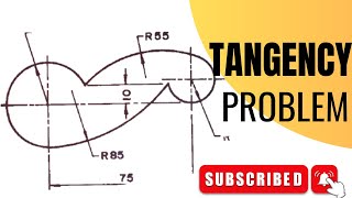 Tangency problems in engineering drawing  technical drawing [upl. by Assen]