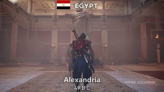 Assassins Creed Origins complete relax walking in every city and region 4k Max graphics [upl. by Banna749]