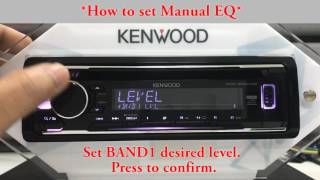 KDC 300UV How to set Manual EQ [upl. by Adnilahs591]