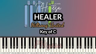 Healer C  Hillsong United  Piano Tutorial  Synthesia [upl. by Cran]