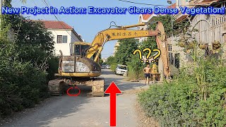 New Project in Action Excavator Clears Dense Vege [upl. by Georas]