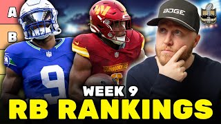 Top 36 Running Back Rankings amp Tiers for Week 9  Fantasy Football 2024 [upl. by Aiynot]