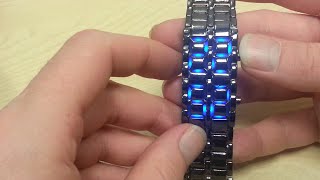 Mens Steel Bracelet LED Watch  Review [upl. by Jurgen825]