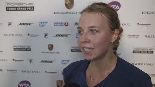 Interview Anett Kontaveit EST  Porsche Tennis Grand Prix 2017 [upl. by Gardiner628]