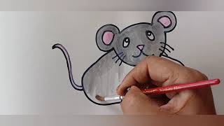 Easy mouse 🐁 drawing for kids n toddlersAaggupagguTVOfficial [upl. by Fulbert]