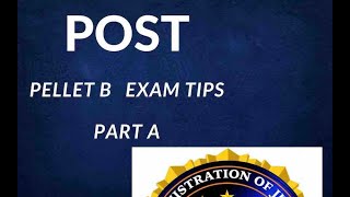 POST Pellet B exam Part A [upl. by Kcuhc]