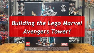 BUILDING THE LEGO MARVEL AVENGERS TOWER So many minifigures Iron Man Hulk Thor amp more [upl. by Tanah]