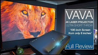 NEW VAVA 4K Laser Ultra Short Throw Projector in Stunning Matt Black  Full Review [upl. by Navanod]