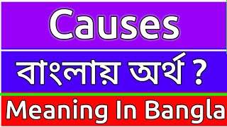 Causes Meaning In Bengali  Causes Meaning In Bangla  Causes Ortho Ki  Causes শব্দের বাংলা অর্ [upl. by Annahtur]