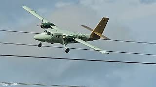 DeHavilland DHC 6 Twin Otter Islas Secas Landing 4kvideo tiktok camera [upl. by Donoghue]