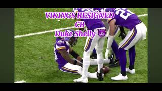 Vikings resign CB Duke Shelly [upl. by Alahs455]