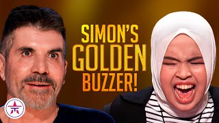 GOLDEN BUZZER Simon Cowell Asks Blind Singer Putri Ariani to Sing SECOND SONG on AGT 2023 [upl. by Buckels]