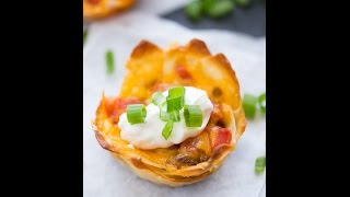 Taco Wonton Cups [upl. by Horick]