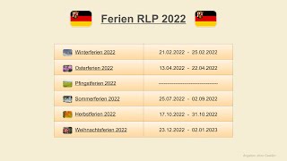 Ferien RLP 2022 [upl. by Hertzog]