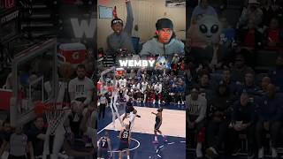 WEMBY WENT CRAZY 🤯 wemby wembanyama nba shorts [upl. by Novert]