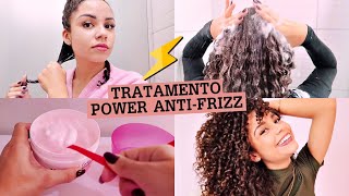 HIDRATAÇÃO CASEIRA ANTIFRIZZ PRA DESMAIAR OS CACHOS [upl. by Aicsile464]