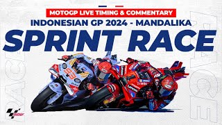 LIVE Data MotoGP Sprint Race Indonesian GP 2024  Mandalika [upl. by Esaertal]