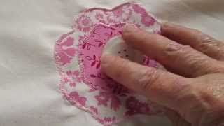 How to Sew a Simple Flower Applique  Method 1 [upl. by Einre]