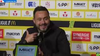 CONFERENCE DE PRESSE APRES MATCH NANTES 12 OM ROBERTO DE ZERBI quotMon OM est OFFENSIFquot [upl. by Origra]