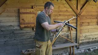 Medieval Crossbow Spanning Devices  The Gaffle and the Wooden Lever [upl. by Ediva]