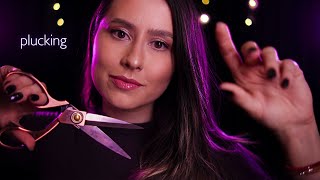 ASMR Removing negative energy with scissors ✂🤏 Hand movements mouth sounds minimal talking [upl. by Jodee]