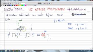 ElectroTutorial 326 TTL Astable Multivibrador [upl. by Tenner680]