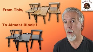 Revamp Your Space Refinishing Maple Living Room Tables with a almost black finish [upl. by Manson]