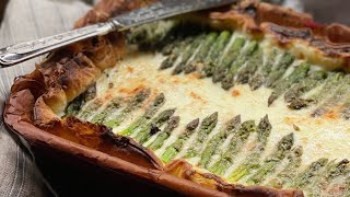 SICILIANI CREATIVI  Torta salata con asparagi e besciamella  Asparagus creamy pie shorts [upl. by Fihsak]