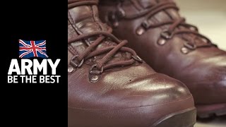 How to polish boots  Squared Away  Army Jobs [upl. by Nadya]