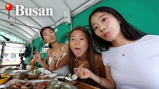 WEEKEND IN BUSAN  Yacht Kstreet food fresh seafood school uniforms [upl. by Tierza567]