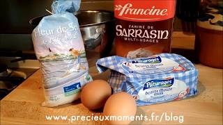 Recette pâte pour Galettes au Sarrasin [upl. by Ainesey]