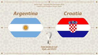 ARGENTINA  CROAZIA la Semifinale del Mondiale di QATAR 2022 su FIFA 22 PS4 [upl. by Kenimod]