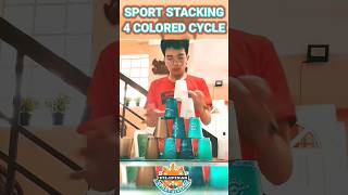 The Momentum of 4 Colored Cup Stacking Cycle in 667 Seconds [upl. by Gorman]