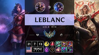 LeBlanc Mid vs Ahri  NA Challenger Patch 1413 [upl. by Crabb]