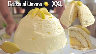 DELIZIA AL LIMONE XXL 🍋 SENZA COTTURA dolce fresco e veloce 🍋 [upl. by Halas]