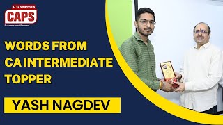 Congratulations Yash Nagdev for your tremendous result of CA INTERMEDIATE NOV 2023 Exam [upl. by Leif691]