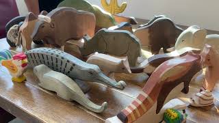 Dadaka Craft verses Ostheimer verses Holztiger Wooden Toy Animals [upl. by Zellner]