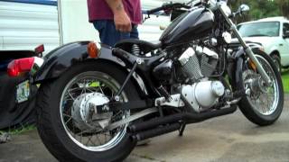 2003 Yamaha virago xv250 custom Larish41 exhaust [upl. by Anih902]