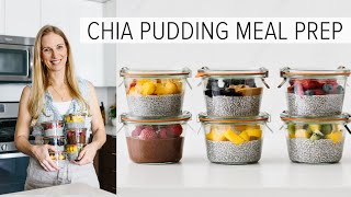 MEAL PREP CHIA PUDDING  freeze it for weeks  healthy breakfast ideas [upl. by Yesrej927]