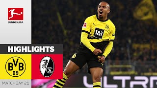 Comfortable Win For BVB  Borussia Dortmund  Freiburg 30  Highlights  Matchday 21 – Bundesliga [upl. by Trinee38]