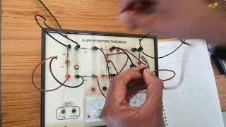 superposition theorem practical part1 [upl. by Aileen]