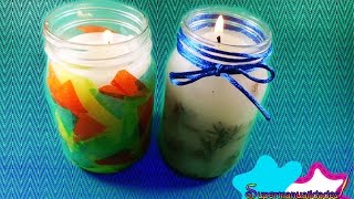 Frasco velas aromáticas 2 ideas fáciles ▶SUPERMANUALIDADES◀ [upl. by Odie]