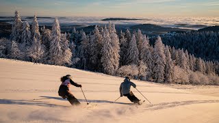 Skigebiet Feldberg  Abfahrt vom Seebuck mit grandioser Aussicht Skier an und los gehts [upl. by Bernhard]