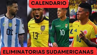 CALENDARIO de las eliminatorias sudamericanas RUMBO AL MUNDIAL 2026  JORNADA 9 [upl. by Waltner]